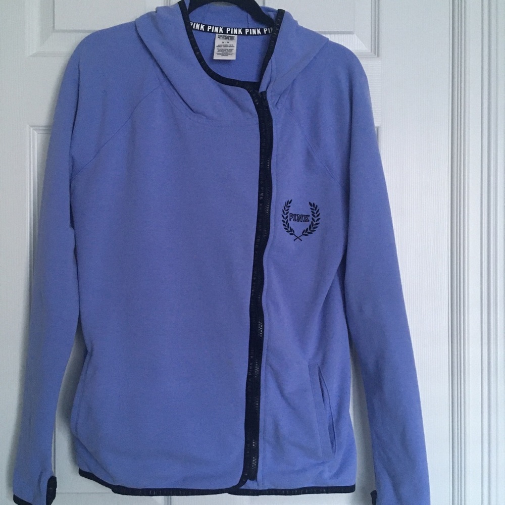 PINK Victoria’s Secret  medium full zip hoodie purple sweater